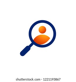 Job finder logo template vector search icon design