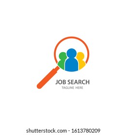 Job finder logo vector template