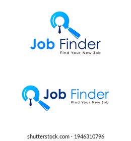 Job Finder Logo Vector Template