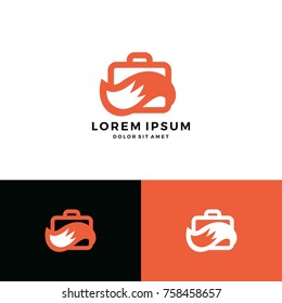 job fox logo vector icon briefcase tail download