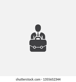 job Glyph icon. Simple sign illustration. job symbol design. Can be used for web, print and mobile