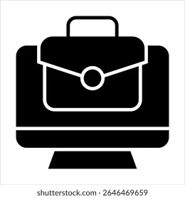 job glyph icon vector illustration