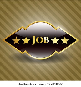 Job gold shiny badge