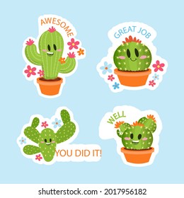 Job and great job stickers logo. School reward, encouragement sign, stamp. Student icon. Success, congrats, excellent work label. Awesome homework, well done. Educational kids design. Vector art. 