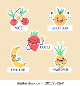 Job and great job stickers logo. School reward, encouragement sign, stamp. Student icon. Success, congrats, excellent work label. Awesome homework, well done. Educational kids design. Vector art. 