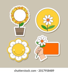 Job and great job stickers logo. School reward, encouragement sign, stamp. Student icon. Success, congrats, excellent work label. Awesome homework, well done. Educational kids design. Vector art. 