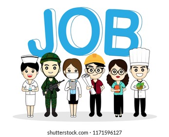 Job with group of people