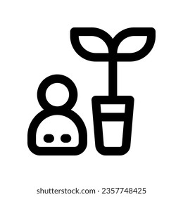 job growth line icon. vector icon for your website, mobile, presentation, and logo design.