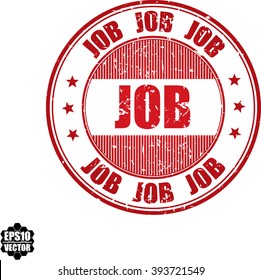 Job grunge stamp.Vector