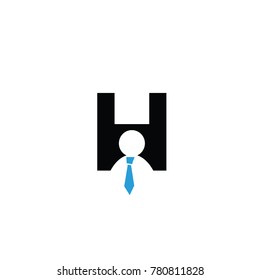 JOB  h FONT LOGO FLAT VECTOR TEMPLATE