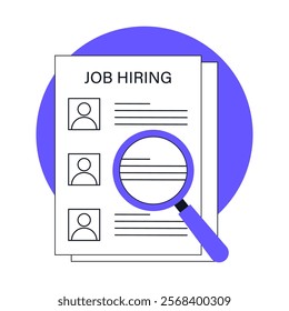 Job hiring. Resume. Selection of candidates for the position. Vector flat illustration