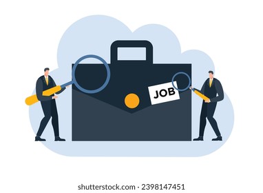 Job hiring vacation flat illustration template