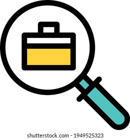 icono de color de línea vectorial de contratación de trabajo