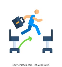 Icono de tolva de trabajo Ilustración vectorial plana