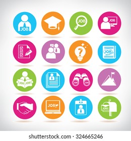 job and human resource icons