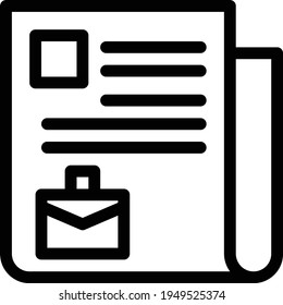 job human resource vector thin line icon
