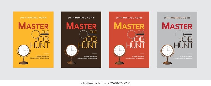 Job Hunt Book Cover Template. Elegant, Professional Book Cover Template Design for Career Success.