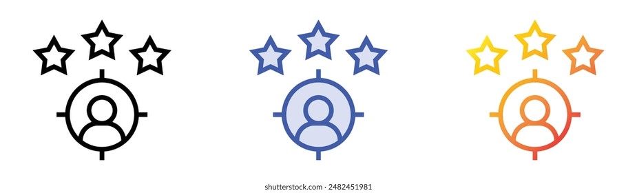 job hunting icon. Linear, Blue Fill and Gradient Style Design Isolated On White Background