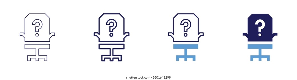 Job market​ icon in 4 different styles. Thin Line, Line, Bold Line, Duotone. Duotone style. Editable stroke.