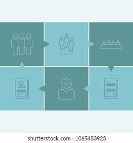 Job icon set and hr with job contract, job application and meeting. Championship related job icon vector for web UI logo design.