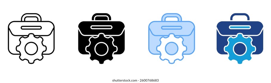 Job Icon Set Multiple Style Collection