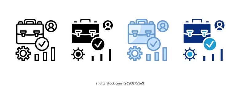 Job Icon Set Multiple Style Collection