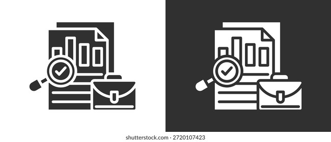 Job Icon Set Vector Collection Isolated In Black And White
