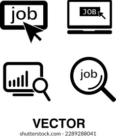 job icon set vector illustration on white background..eps