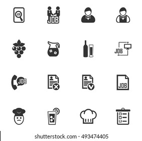 Job icon set for web sites and user interface