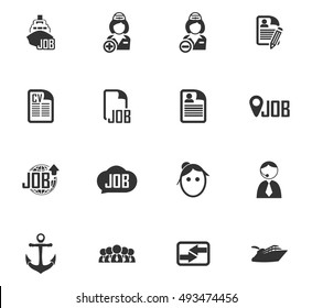 Job icon set for web sites and user interface