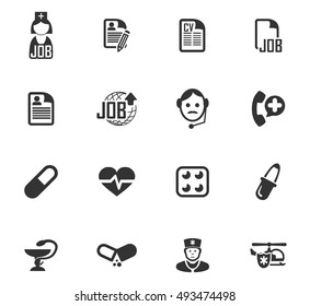 Job icon set for web sites and user interface