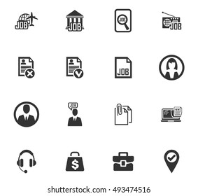 Job icon set for web sites and user interface
