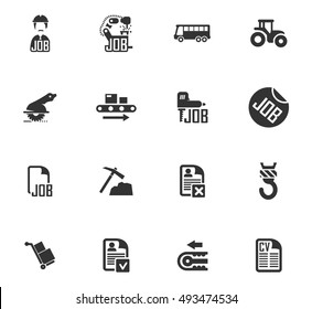 Job icon set for web sites and user interface