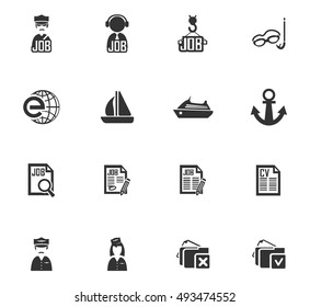 Job icon set for web sites and user interface
