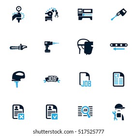 Job icon set for web sites and user interface