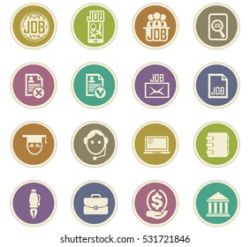 Job icon set for web sites and user interface
