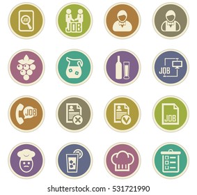 Job icon set for web sites and user interface
