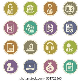 Job icon set for web sites and user interface
