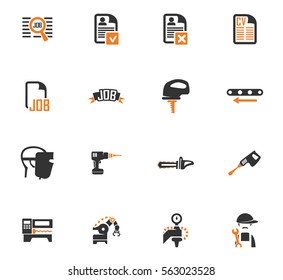 Job icon set for web sites and user interface