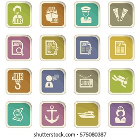 Job icon set for web sites and user interface