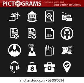 Job icon set for web sites and user interface