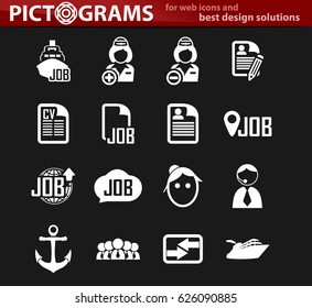Job icon set for web sites and user interface
