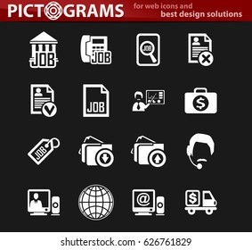 Job icon set for web sites and user interface