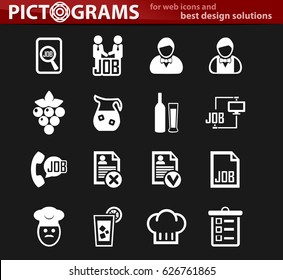 Job icon set for web sites and user interface
