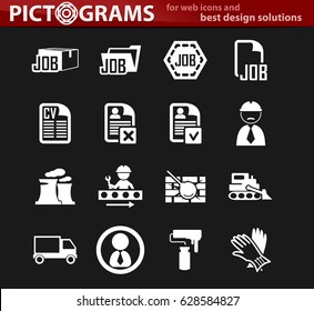 Job icon set for web sites and user interface