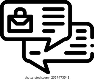 job icon. Thin Linear Style Design Isolated On White Background