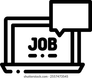 job icon. Thin Linear Style Design Isolated On White Background