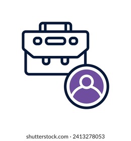icono de trabajo. icono de doble tono vectorial para tu sitio web, móvil, presentación y diseño de logotipo.