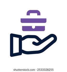 ícone de trabalho. ícone de tom duplo vetorial para o seu site, celular, apresentação e design de logotipo.