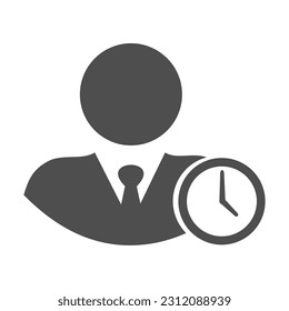 job icon vector silhouette image, Schedule Manager Icon